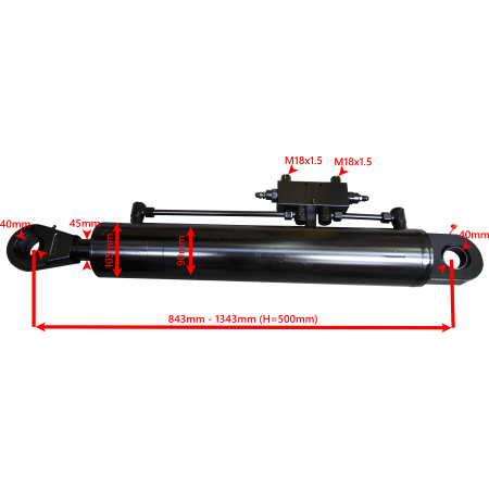 SIŁOWNIK HYDRAULICZNY TŁOK SMT2ST 90x45 SKOK 500